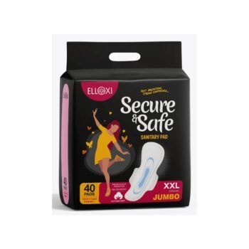 Elloxi Secure & Safe Sanitary Pads – XXL Jumbo Pack (40 Pads, 320mm)